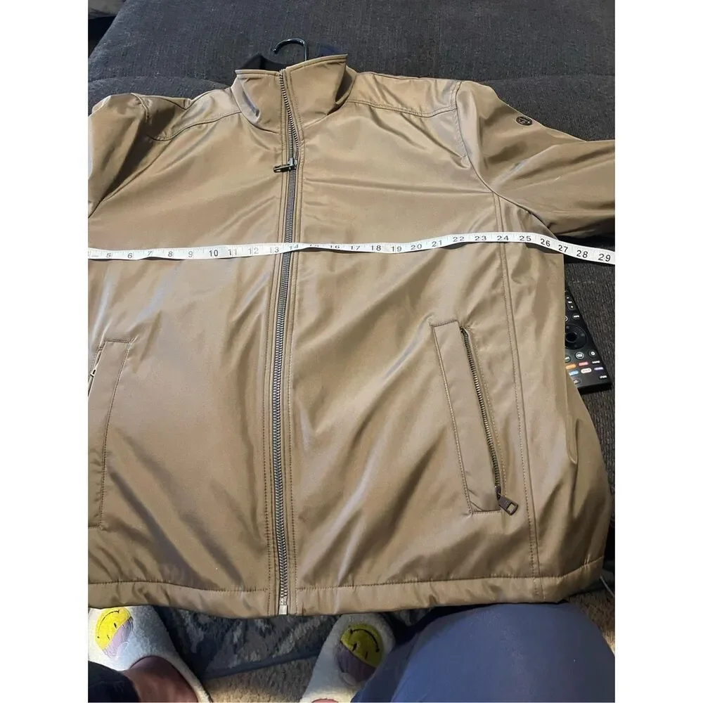 Calvin Klein Mens Brown Classic Midweight Stand Collar Jacket Size XL